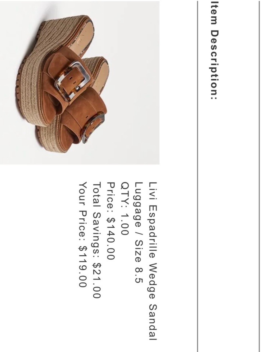 Sam Edelman Livi Suede Espadrille Wedge Slide Sandals with Tortoiseshell Buckle - Picture 2 of 11